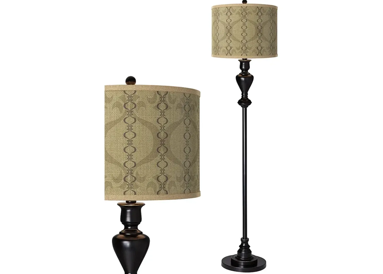 Colette Giclee Glow Black Bronze Floor Lamp