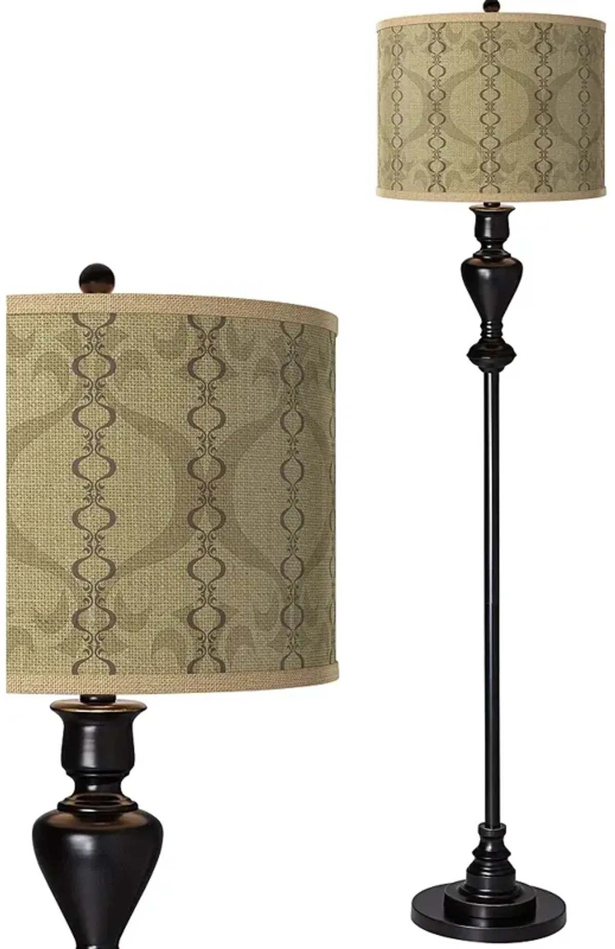 Colette Giclee Glow Black Bronze Floor Lamp