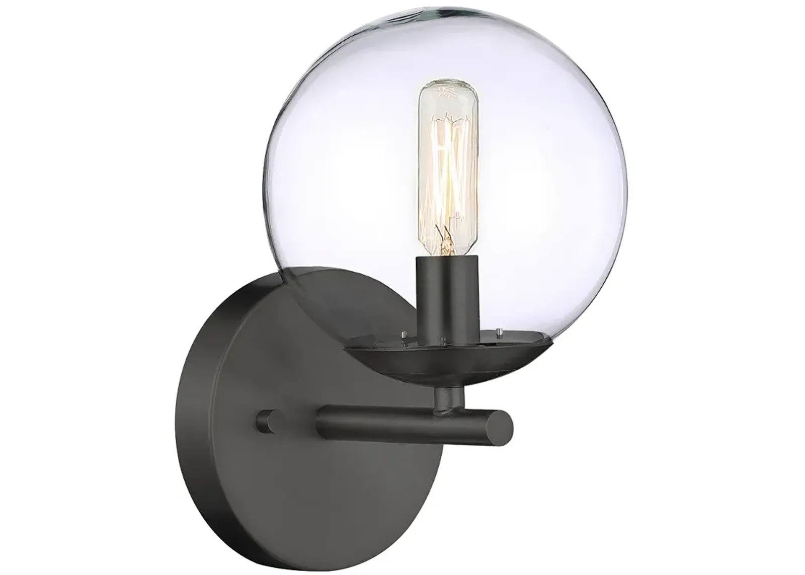 Minka Lavery  Auresa 1-Light Coal Globe Vanity Light with Clear Glass Shade