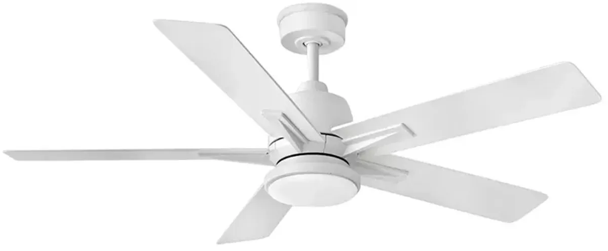 52" Hinkley Alta LED Wet Rated 5-Blade Matte White Smart Ceiling Fan