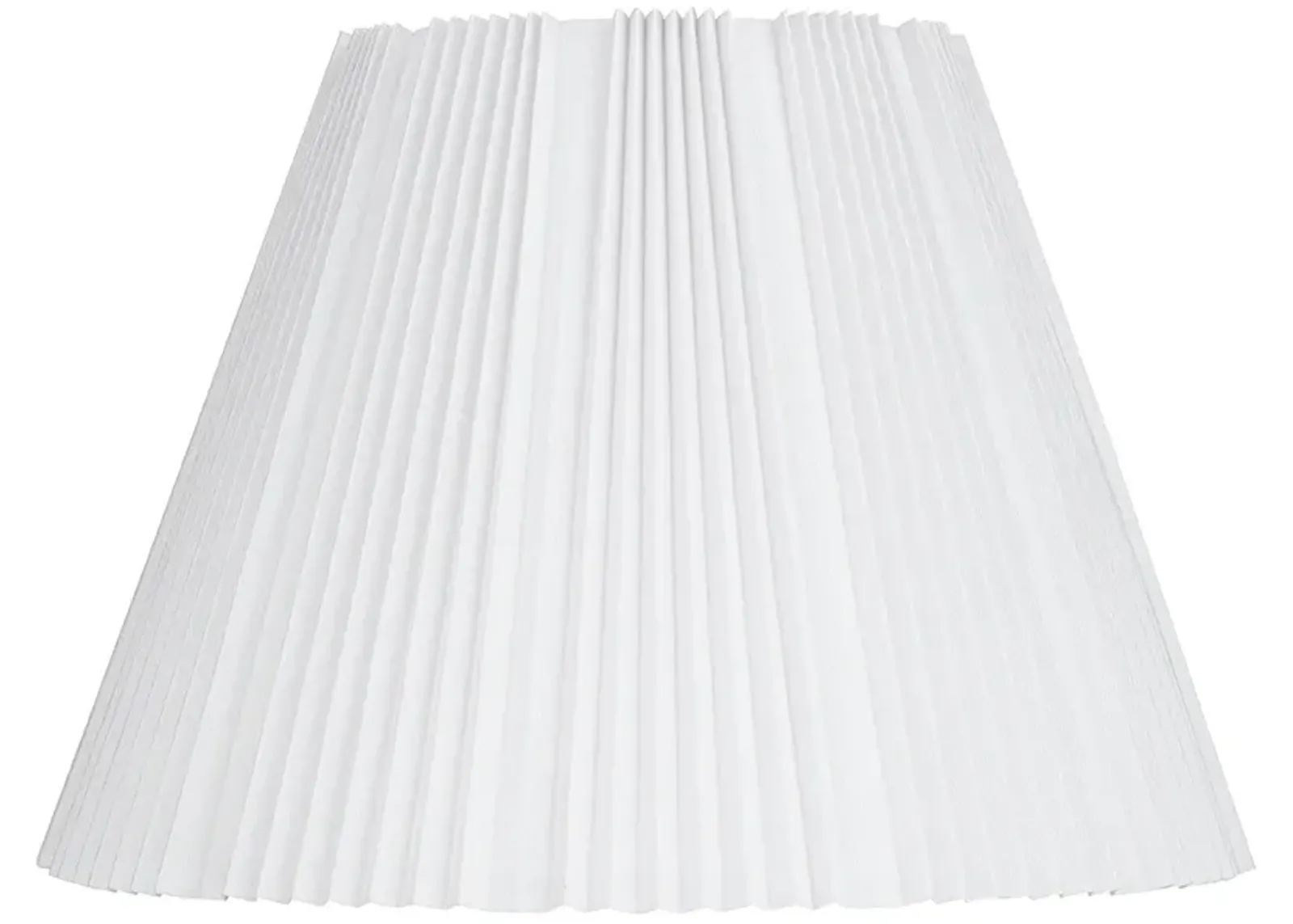 White Linen Empire Knife Pleated Lamp Shade 9x17x12.25 (Spider)