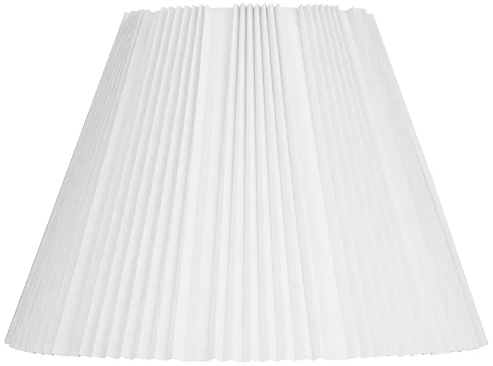 White Linen Empire Knife Pleated Lamp Shade 9x17x12.25 (Spider)