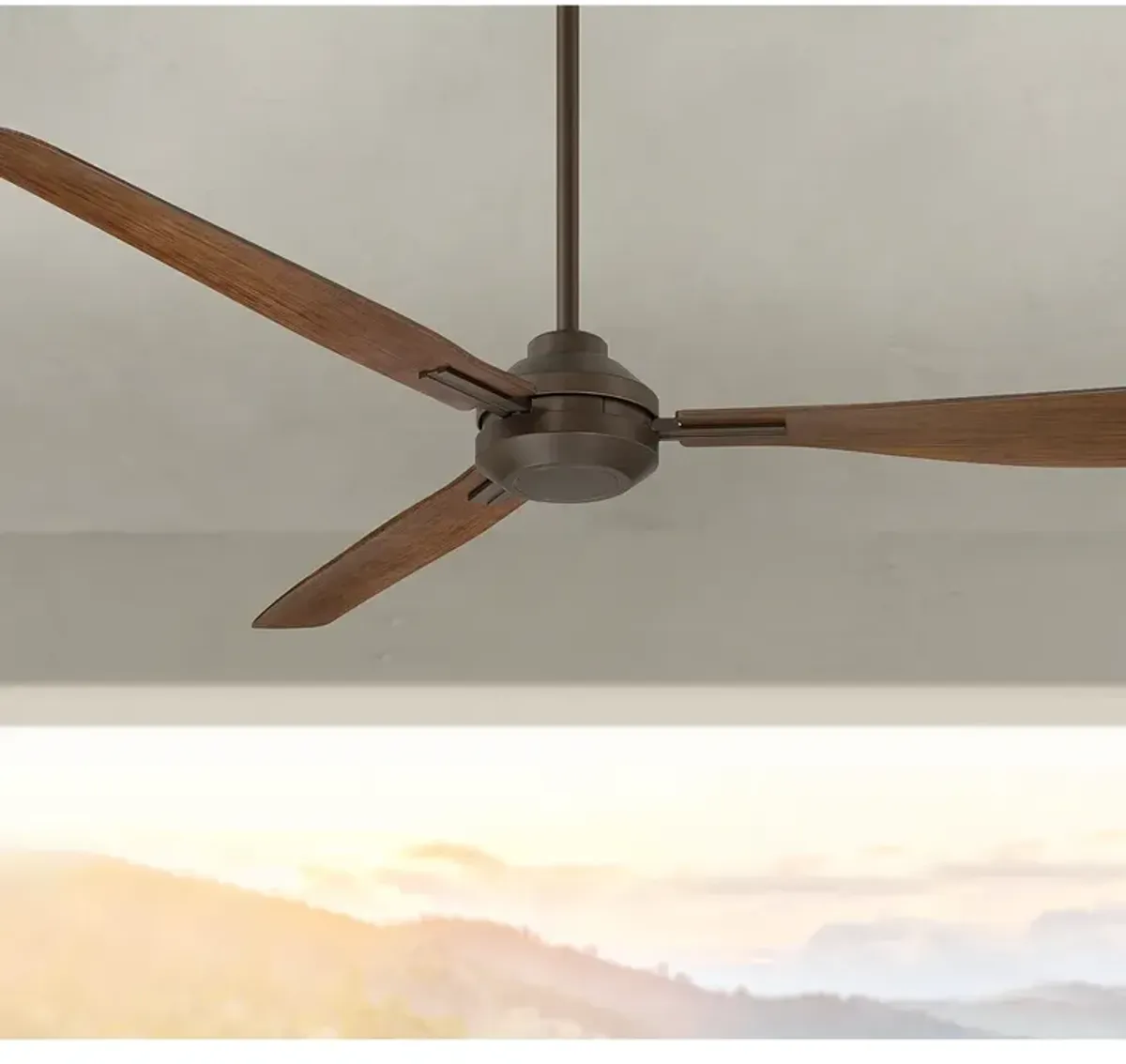 56" Casa Vieja Sol Bronze and Dark Walnut Ceiling Fan with Remote