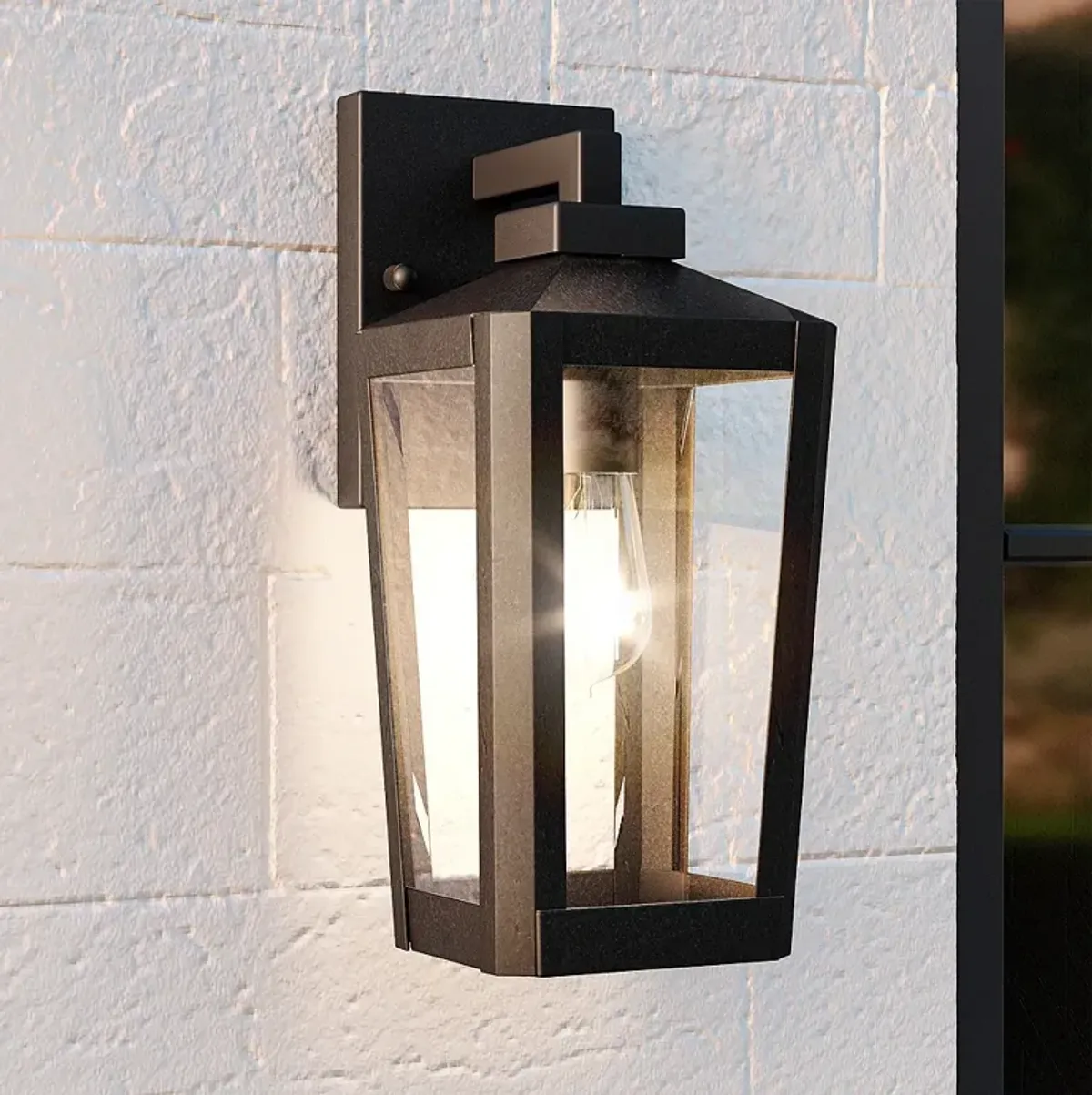 Quoizel Blomfield 15 1/2" High Matte Black Outdoor Wall Light