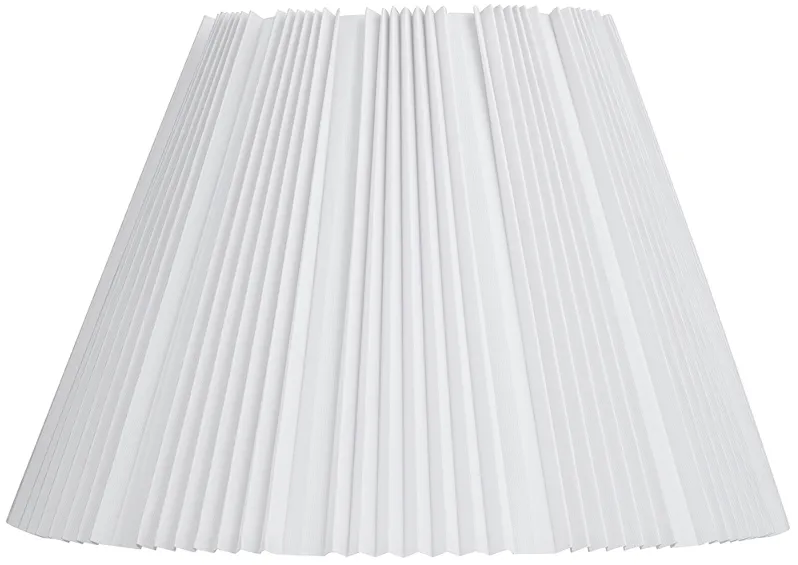 White Linen Empire Knife Pleated Lamp Shade 9.5x19x13 (Spider)