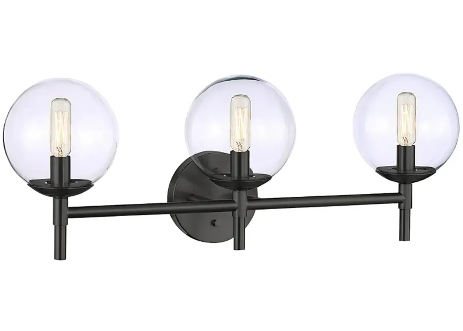 Minka Lavery  Auresa 3-Light Coal Globe Vanity Light with Clear Glass Shade