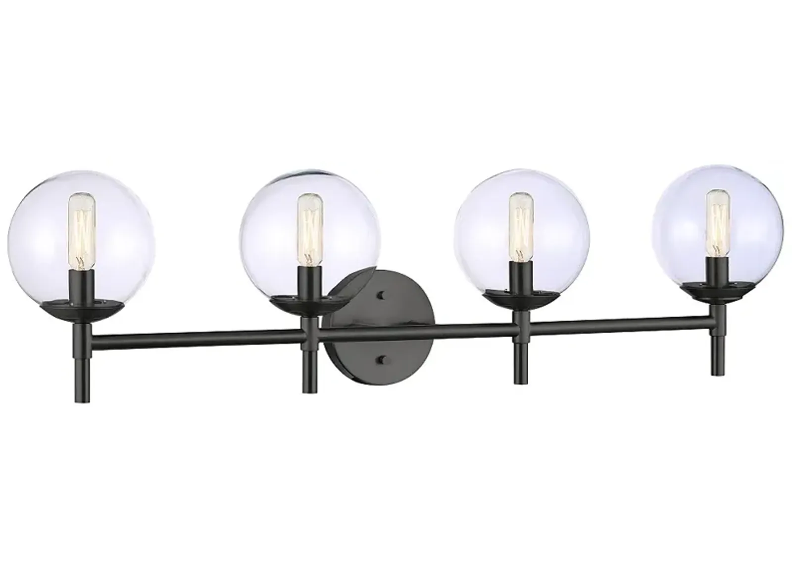 Minka Lavery  Auresa 4-Light Coal Globe Vanity Light with Clear Glass Shade