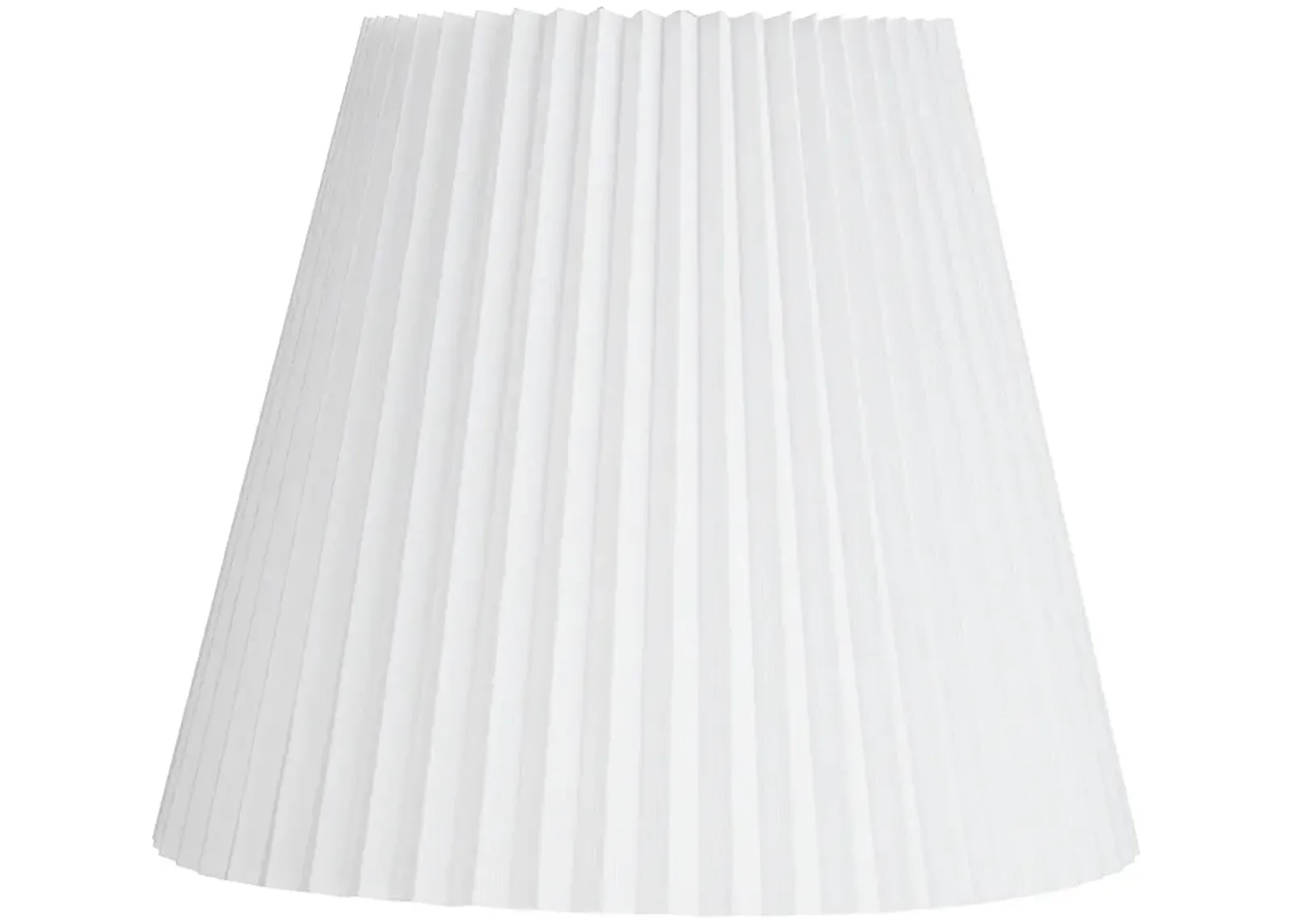 Brussels White Linen Empire Knife Pleat Lamp Shade 10x17x14.75 (Spider)