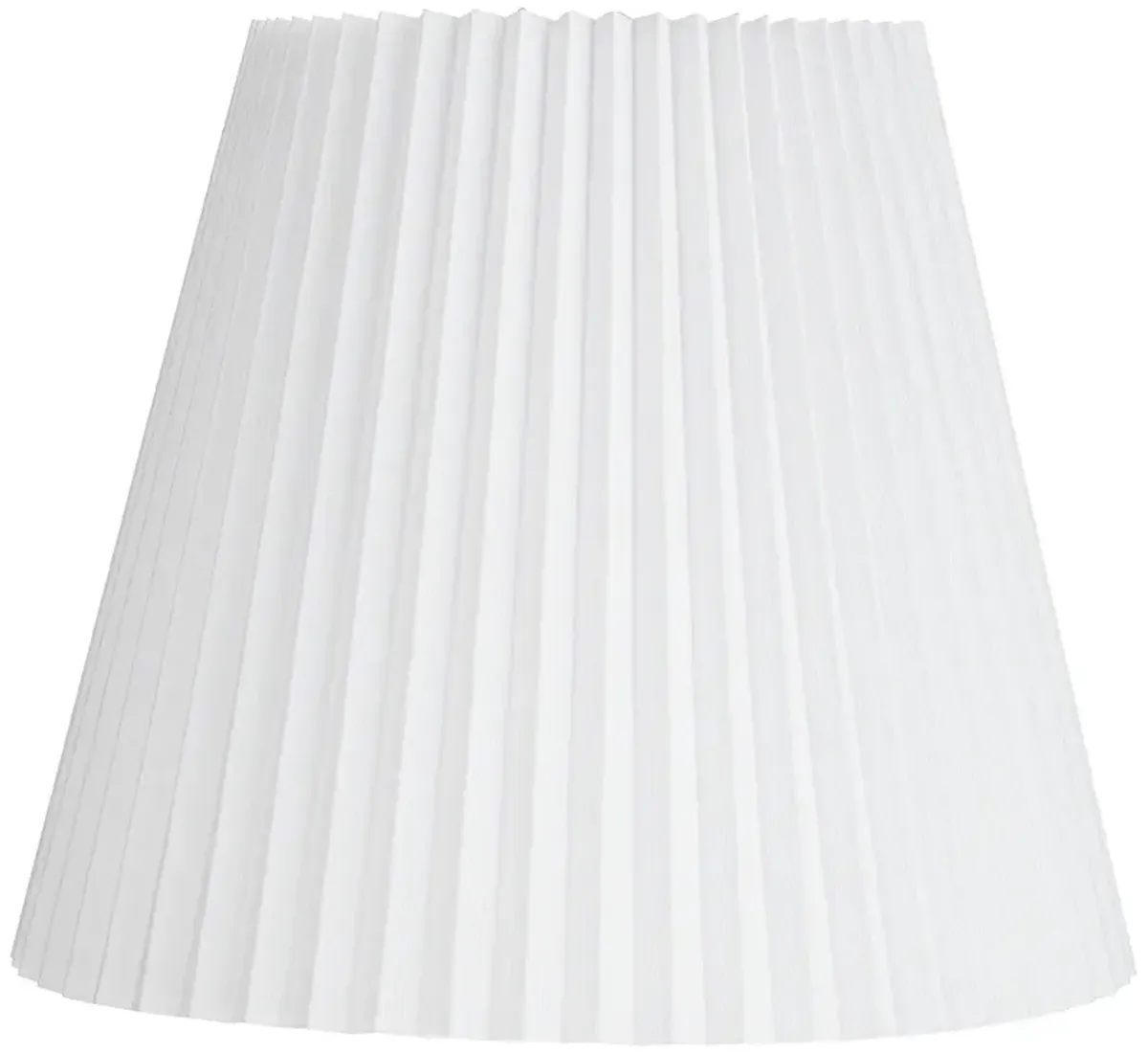 Brussels White Linen Empire Knife Pleat Lamp Shade 10x17x14.75 (Spider)