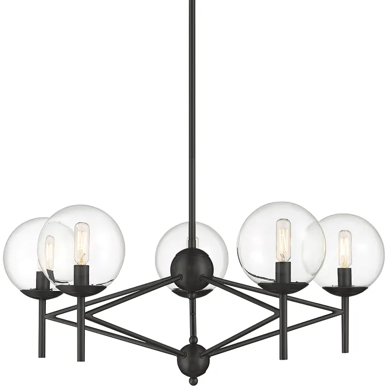 Minka Lavery  Auresa 5-light Coal Globe Pendant Light with Glass Shades