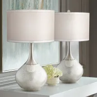 Possini Euro Design Swift Mercury Glass Table Lamps Set of 2
