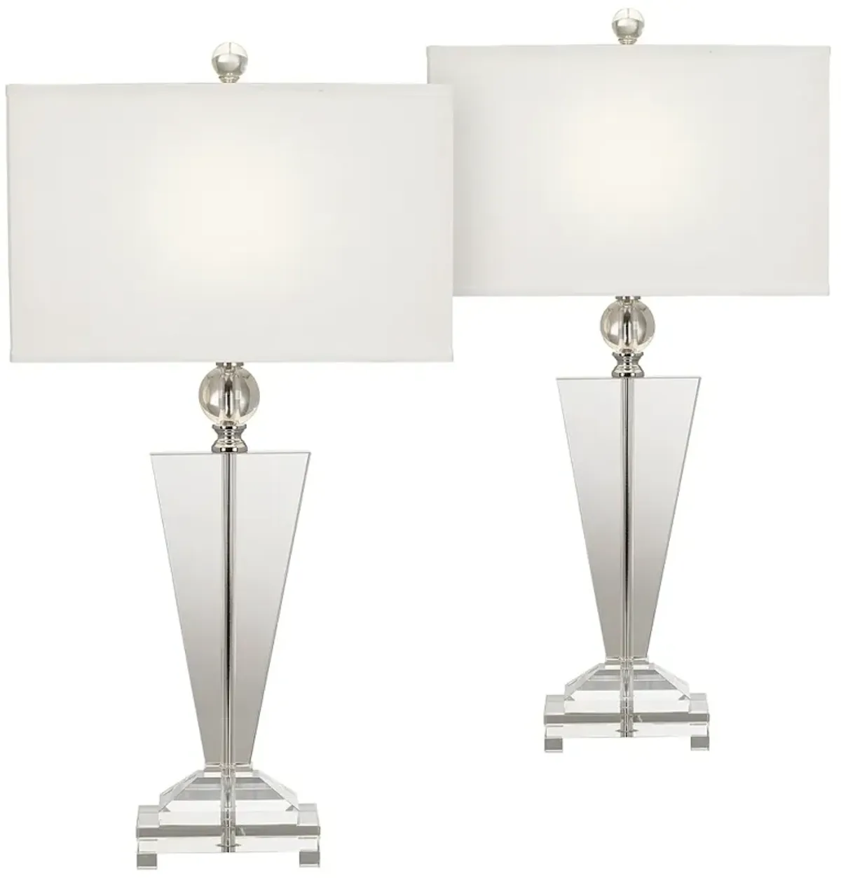 Vienna Full Spectrum Trophy 30 1/2" Crystal Glass Table Lamps Set of 2