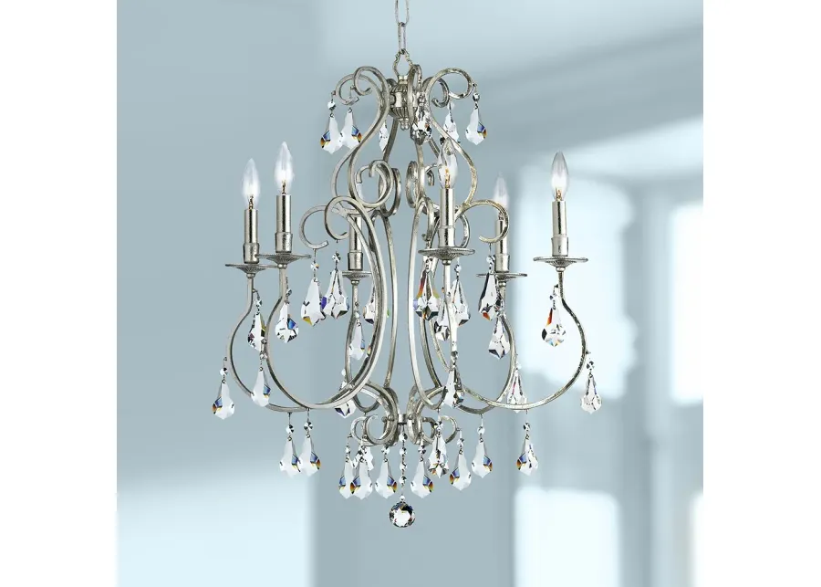 Crystorama Ashton 21 1/2"W Olde Silver 6-Light Chandelier