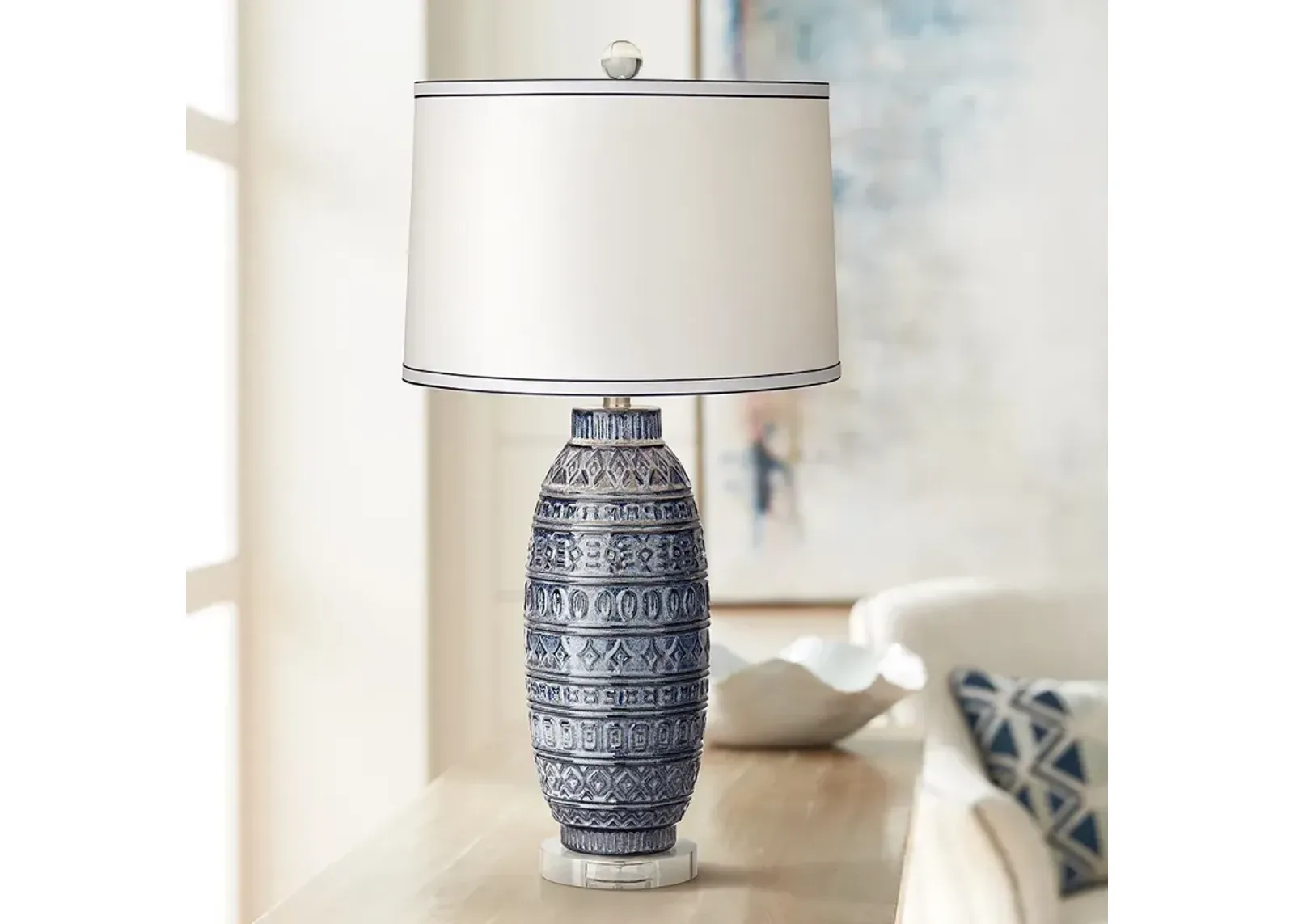 Cullen Blue Ceramic Table Lamp