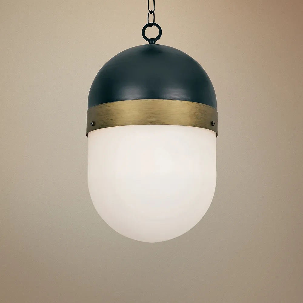 Capsule 12 1/4" Wide Matte Black 3-Light Outdoor Pendant