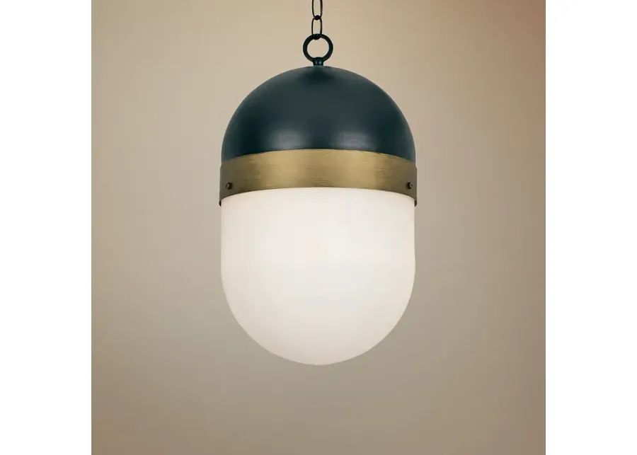 Capsule 12 1/4" Wide Matte Black 3-Light Outdoor Pendant