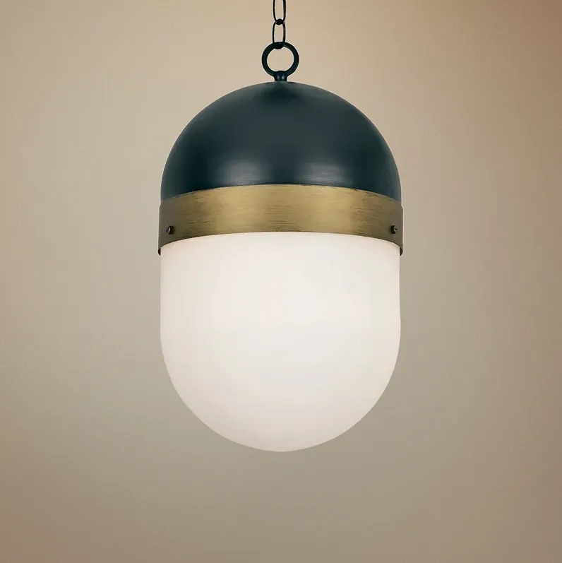 Capsule 12 1/4" Wide Matte Black 3-Light Outdoor Pendant