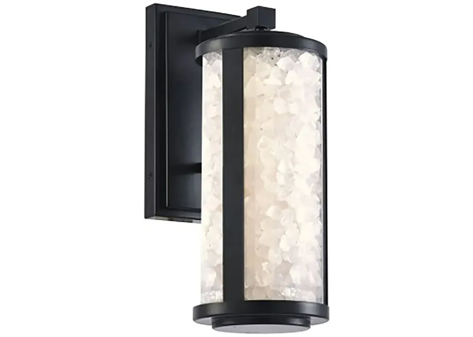 The Great Outdoors Salt Creek 1-Light LED 6-in Black Outdoor Wall Sconce