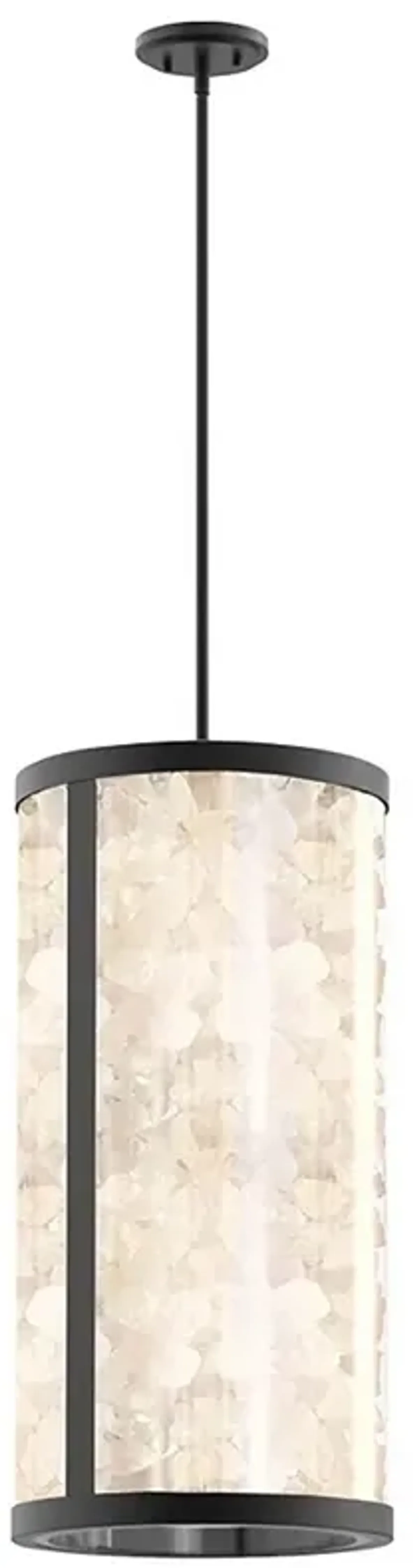 The Great Outdoors Salt Creek 1-Light LED 13.13-in Black Lantern Pendant