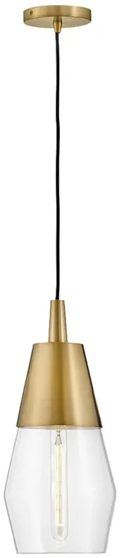 Lark-Livie Pendant-Single Light Convertible Pendant-Lacquered Brass