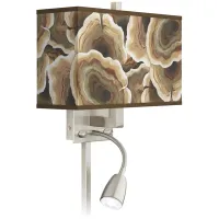 Ruffled Feathers Giclee Glow LED Reading Light Plug-In Sconce