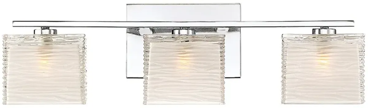 Quoizel Westcap 22 1/2" Wide Polished Chrome 3-Light Bath Light