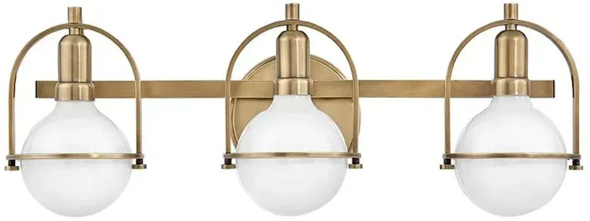 Hinkley Somerset 25" Wide Heritage Brass 3-Light Bath Light