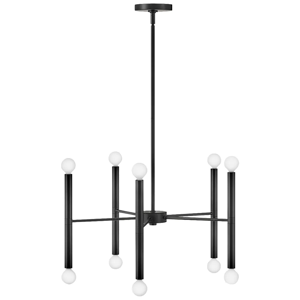 Lark-Millie Chandelier-Medium Multi Tier Convertible-Black