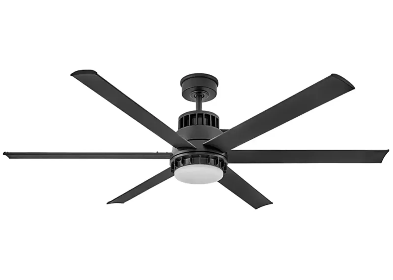 60" Hinkley Draftsman Matte Black LED Wet Rated Smart Ceiling Fan