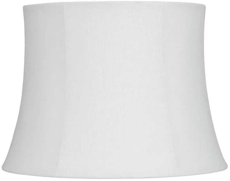 White Linen Drum Lamp Shade 13x16x11 (Spider)