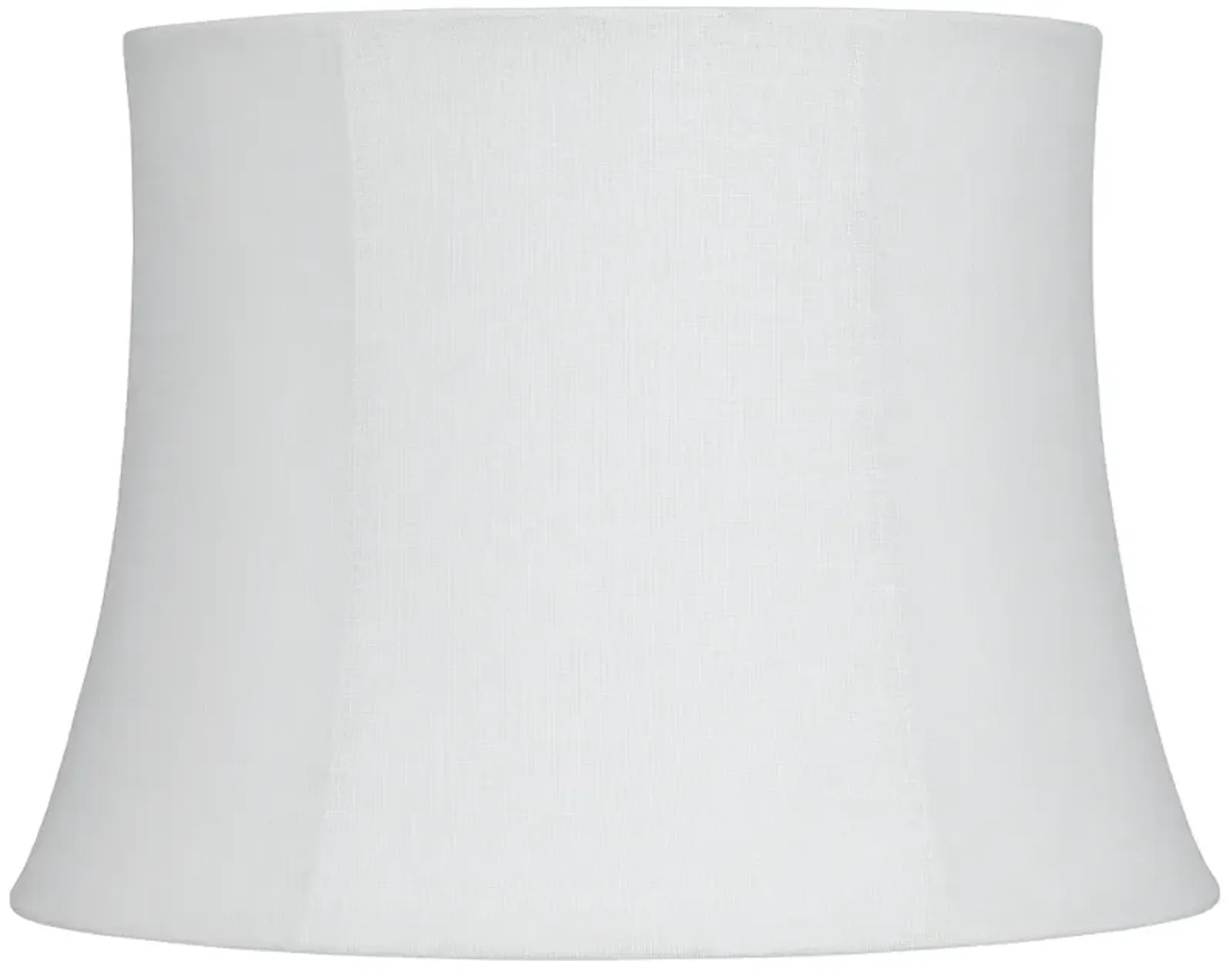 White Linen Drum Lamp Shade 13x16x11 (Spider)