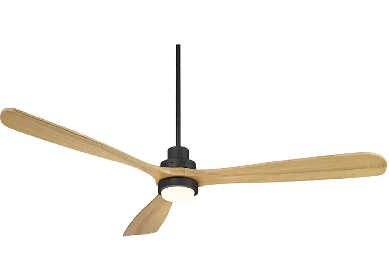 66" Casa Delta DC Matte Black CCT LED Ceiling Fan with Remote