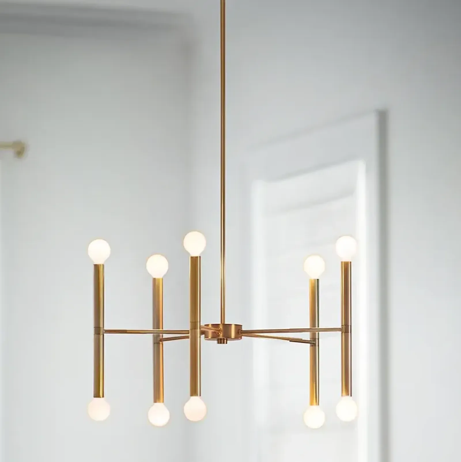 Lark-Millie Chandelier-Medium Multi Tier Convertible-Lacquered Brass