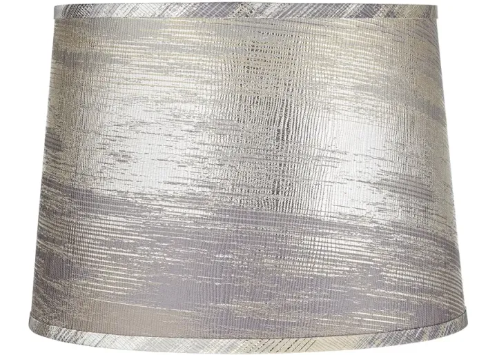 Springcrest Zena Silver and Gold Tapered Drum Lamp Shade 13x15x11
