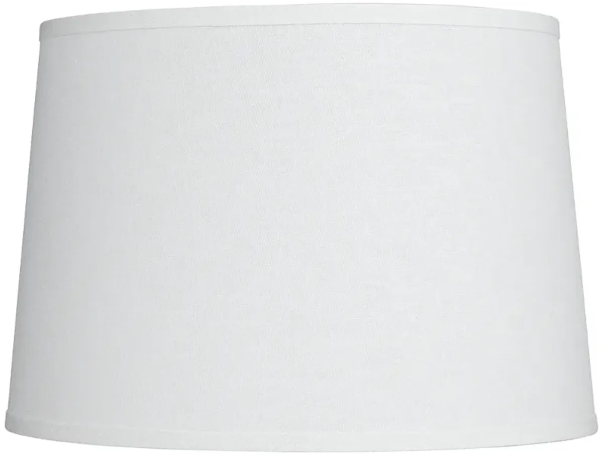 White Linen Drum Lamp Shade 14x16x11x11 (Spider)