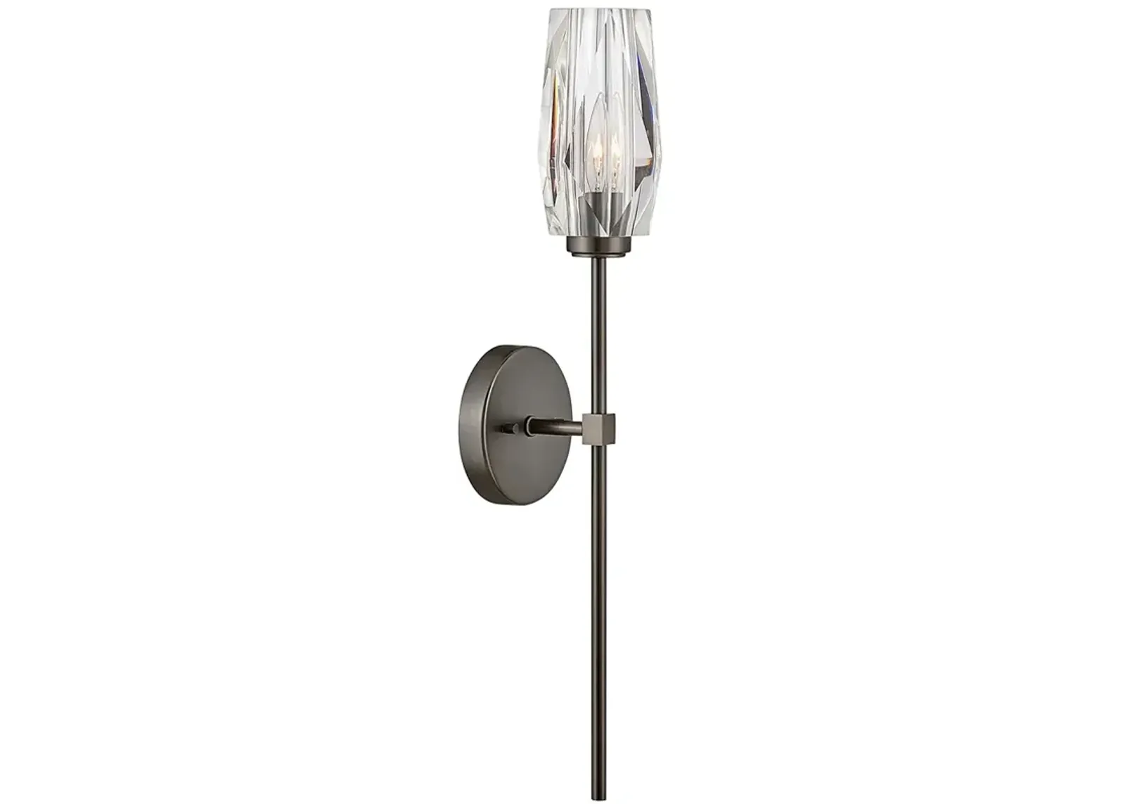 Hinkley Ana 25" High Modern Black Oxide and Crystal Wall Sconce