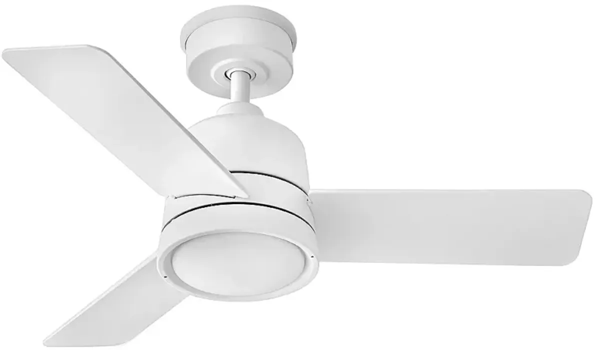 36" Hinkley Chet Matte White LED Remote Ceiling Fan