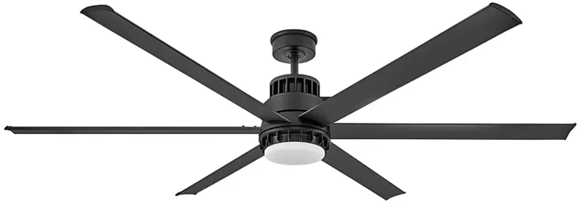 72" Hinkley Draftsman LED Wet Rated Matte Black Smart Ceiling Fan