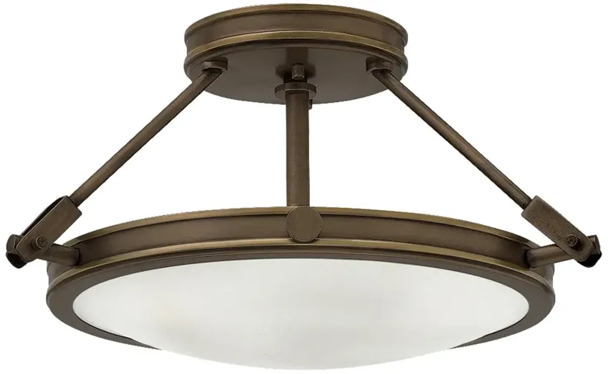 Foyer Collier-Small Semi-Flush Mount-Light Oiled Bronze