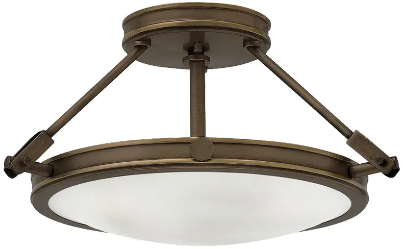 Foyer Collier-Small Semi-Flush Mount-Light Oiled Bronze