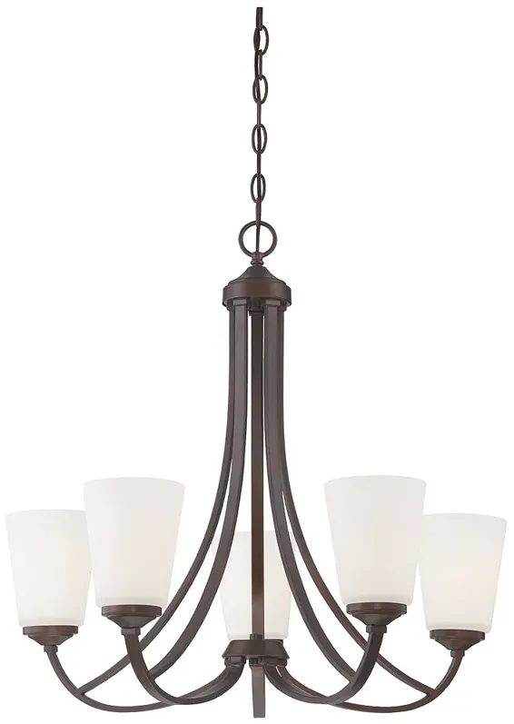 Minka Lavery Overland Park 26" Wide Vintage Bronze 5-Light Chandelier