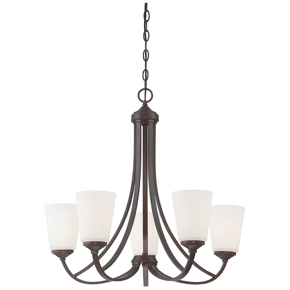 Minka Lavery Overland Park 26" Wide Vintage Bronze 5-Light Chandelier