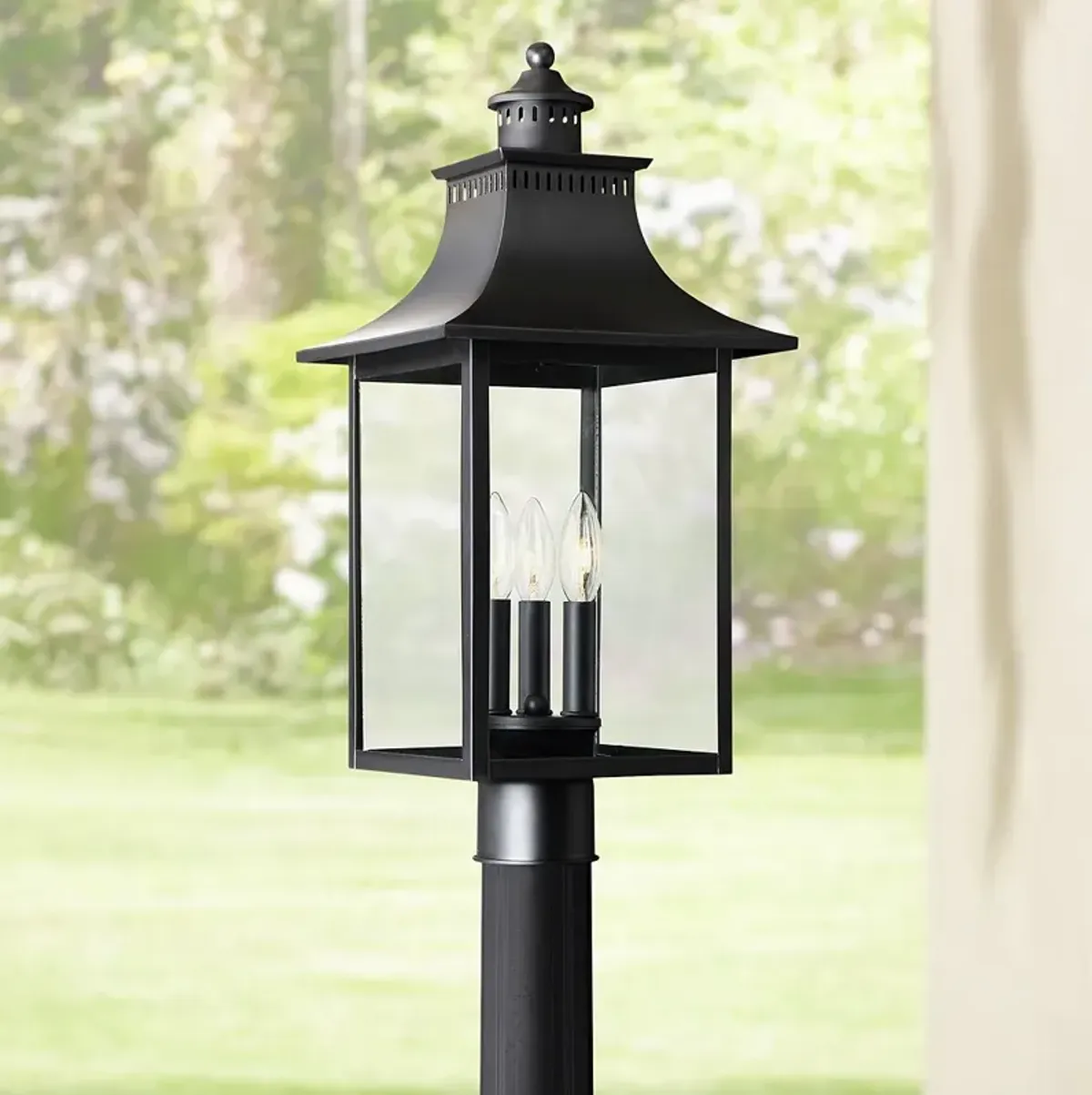 Quoizel Chancellor 22" High Mystic Black Outdoor Post light