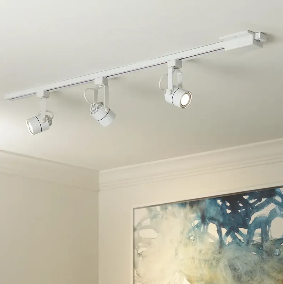 Pro Track Layna Linear 3-Light White LED Bullet ceiling or wall Track Kit