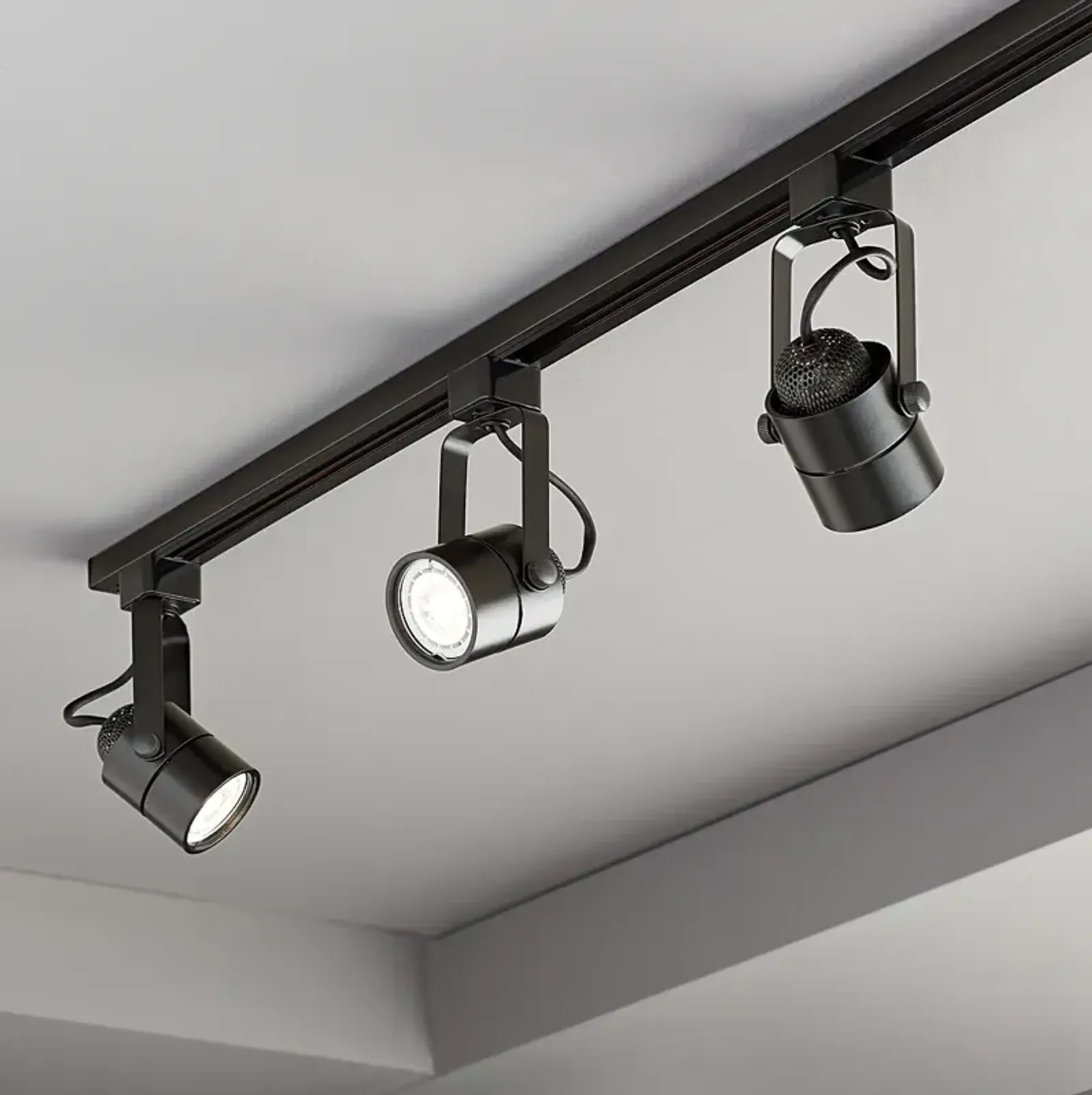 Pro Track Layna Linear 3-Light Black LED Bullet ceiling or wall Track Kit