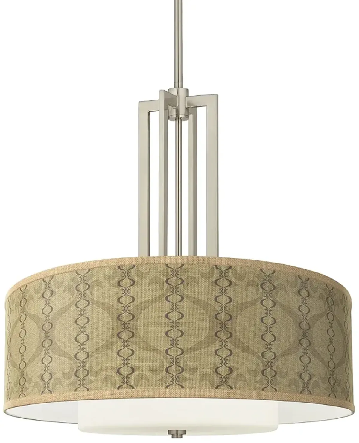 Colette Carey 24" Brushed Nickel 4-Light Chandelier