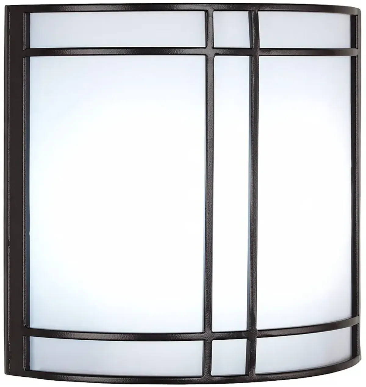 Possini Euro 11" Wide Textured Slate Frame White Acrylic Wall Sconce