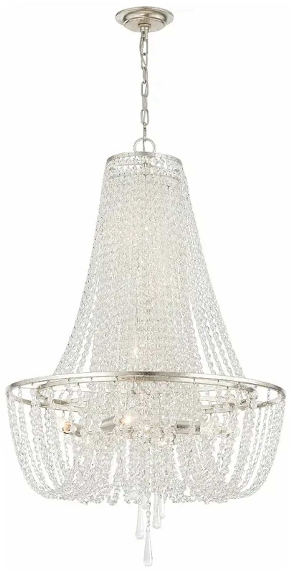 Arcadia 9 Light Antique Silver Chandelier