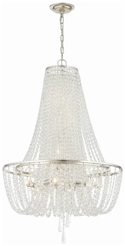 Arcadia 9 Light Antique Silver Chandelier