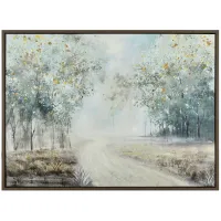 Crestview Collection Teal Escape Framed Canvas Painting